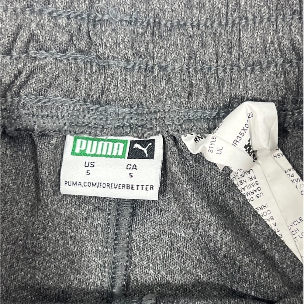 Puma Kids Dark Gray Red Pull‎ On Sporty Athletic Comfortable Shorts Boys 5